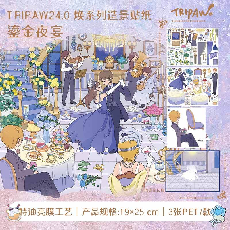 Artful Glow DIY 3D Scene Stickers 4 Cute Miniature Scenes(L)