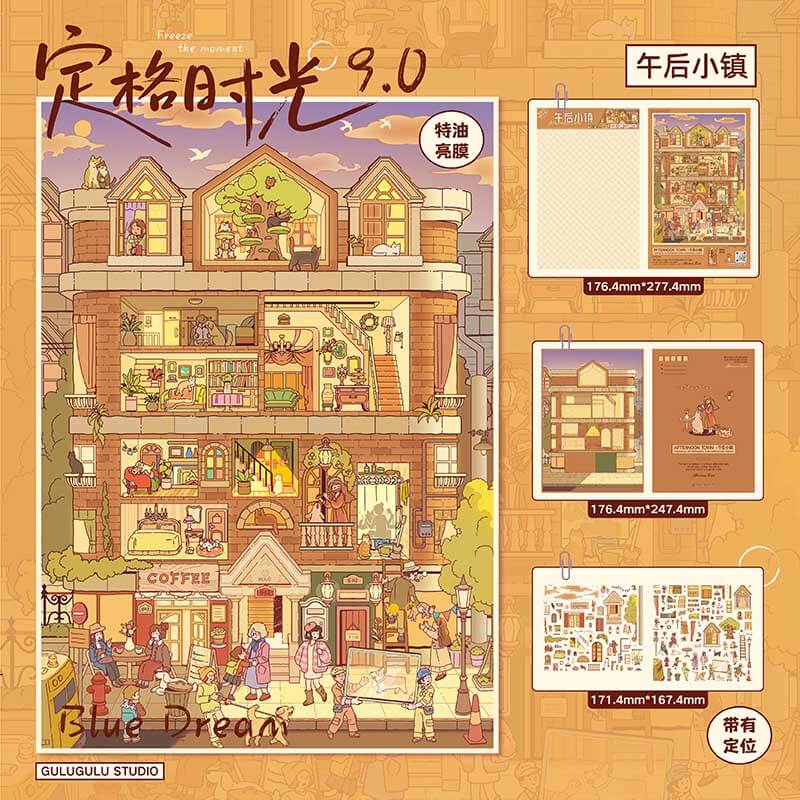 Golden Days DIY 3D Scene Stickers 3 Cute Miniature Scenes(L)