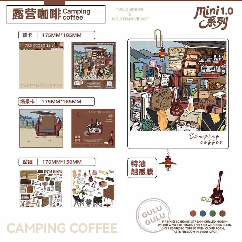 Market Carnival DIY 3D Scenes Sticker 4 Cute Scenes(S)