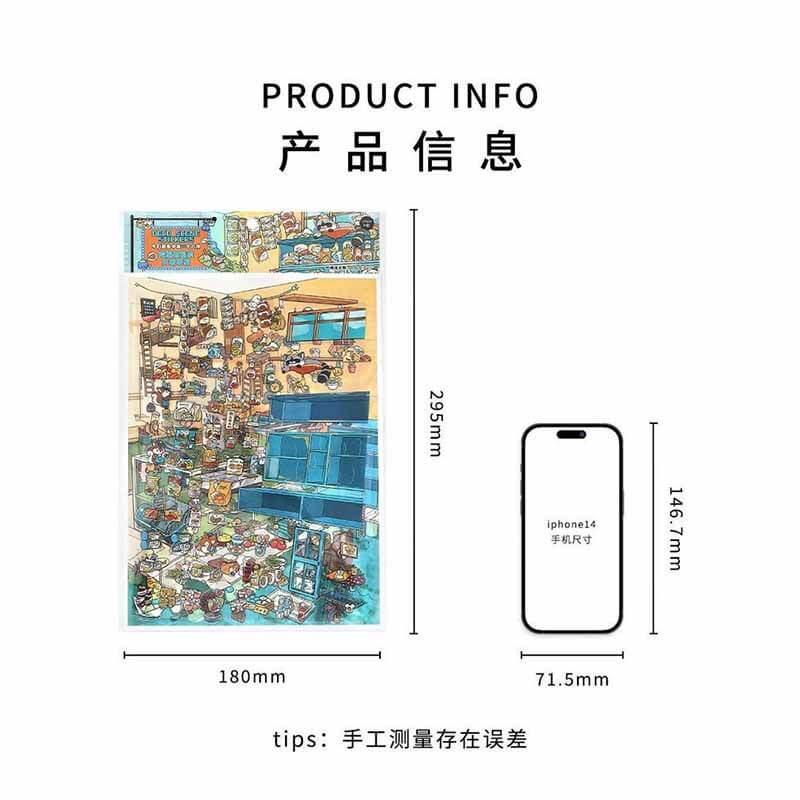 Market Tales DIY 3D Scene Stickers 2 Cute Miniature Scenes(L)