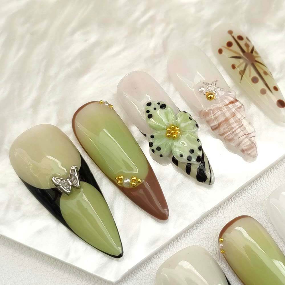 Art Garden Press On Nails Mermaid's Garden 25
