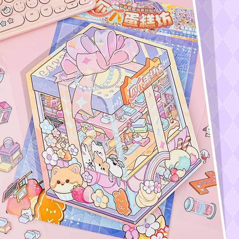 Mini Maker DIY 3D Scene Stickers 2 Cute Miniature Scenes(L)