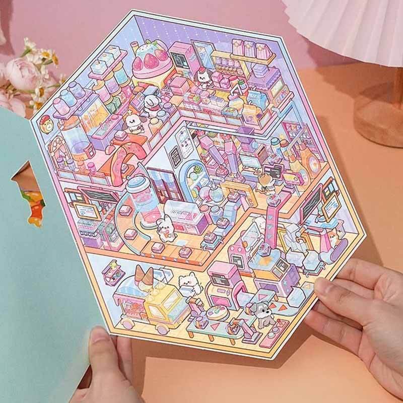 Mini Maker DIY 3D Scene Stickers 2 Cute Miniature Scenes(L)