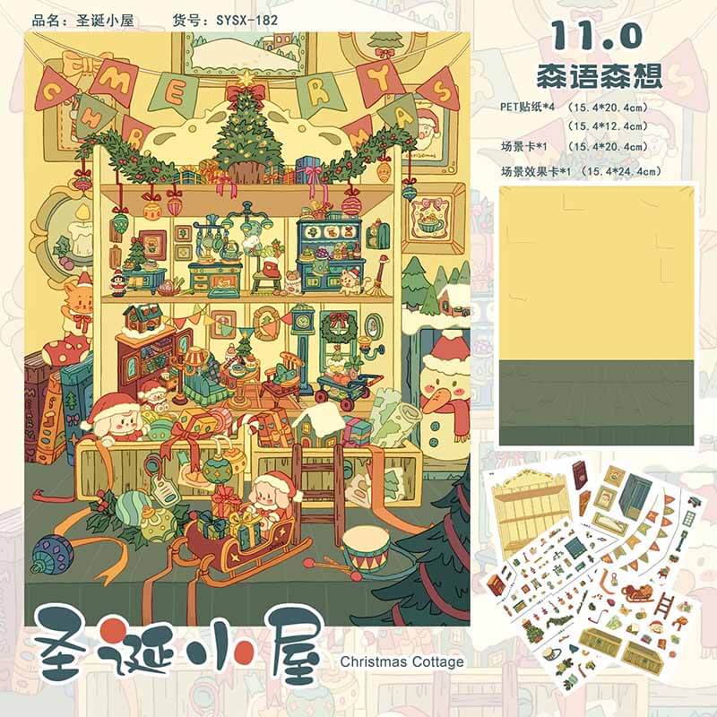 Mobile Life DIY 3D Scene Stickers 3 Cute Scenes(M&L)