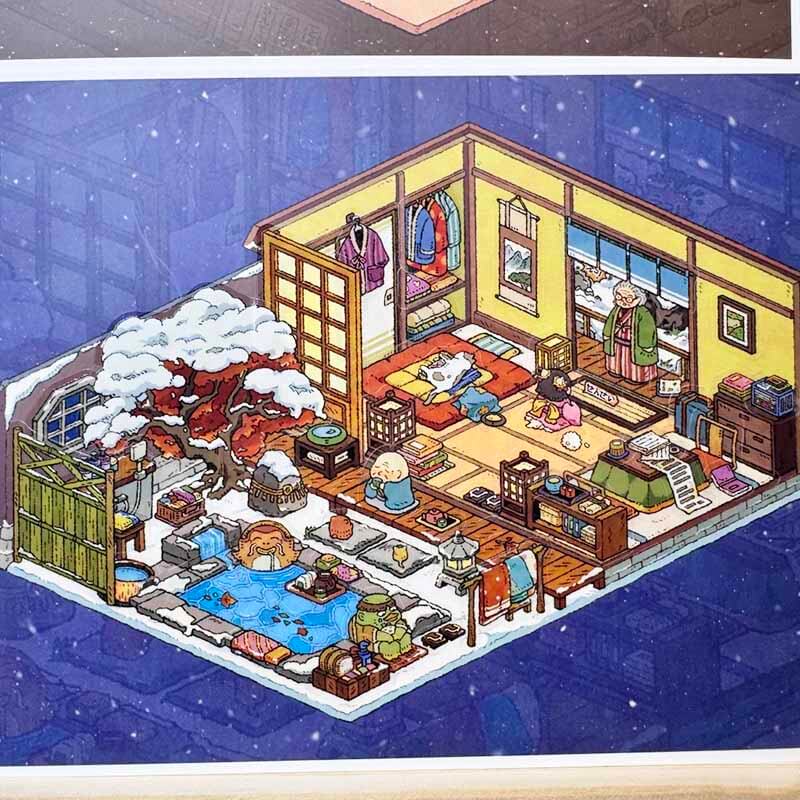 Monster Shop DIY 3D Scene Sticker 4 Cute Miniature Scenes(M)