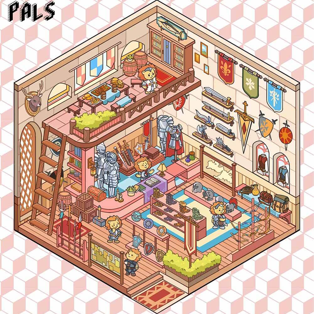 Fantasy Land DIY 3D Scene Stickers 4 Cute Miniature Scenes(S)