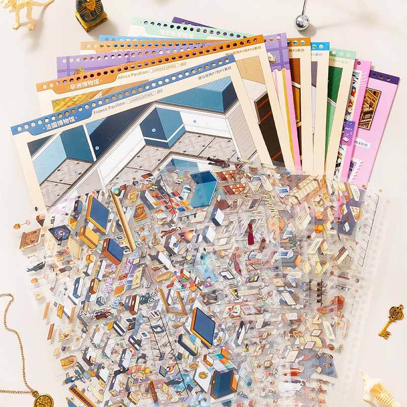 Museum Archive DIY 3D Scene Stickers 2 Cute Scenes(M)
