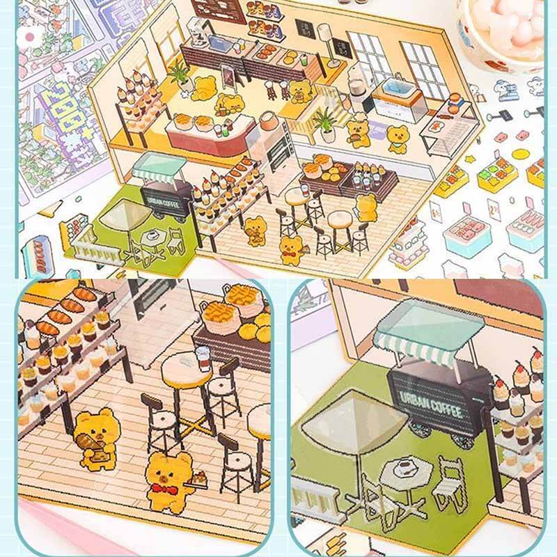 My Pixel Time DIY 3D Scene Stickers 4 Cute Miniature Scenes