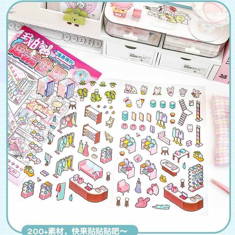 My Pixel Time DIY 3D Scene Stickers 4 Cute Miniature Scenes