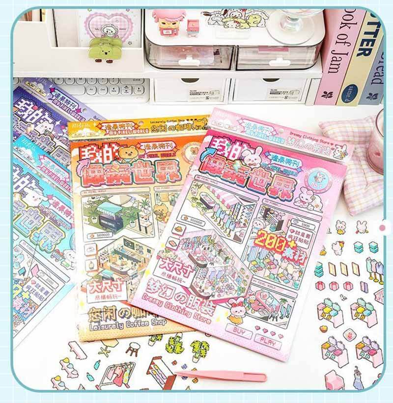 My Pixel Time DIY 3D Scene Stickers 4 Cute Miniature Scenes