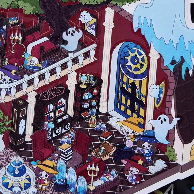 Mystery Vacation DIY 3D Scene Stickers 4 Cute Miniature Scenes(M&L)