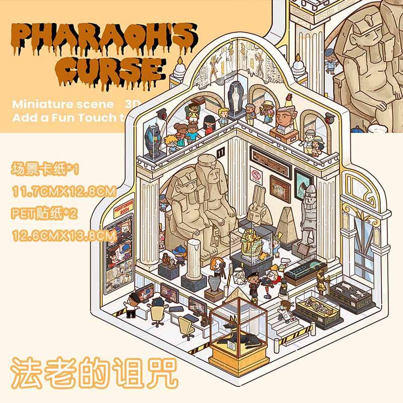 Mystery Horror Stories DIY 3D Scene Stickers 4 Cute Miniature Scenes(S)