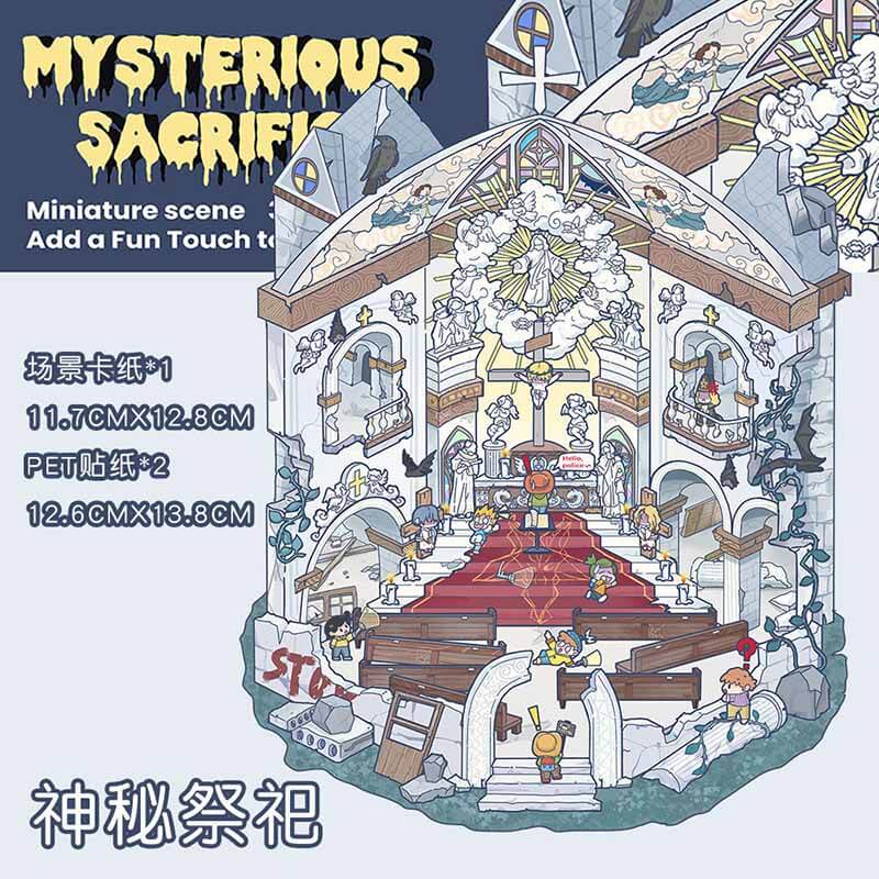 Mystery Horror Stories DIY 3D Scene Stickers 4 Cute Miniature Scenes(S)