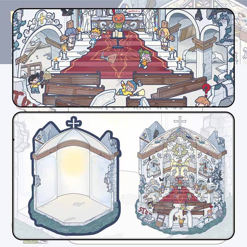 Mystery Horror Stories DIY 3D Scene Stickers 4 Cute Miniature Scenes(S)