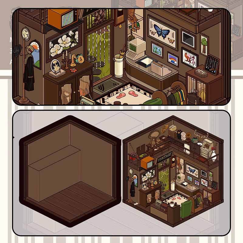 Mystery Horror Stories DIY 3D Scene Stickers 4 Cute Miniature Scenes(S)
