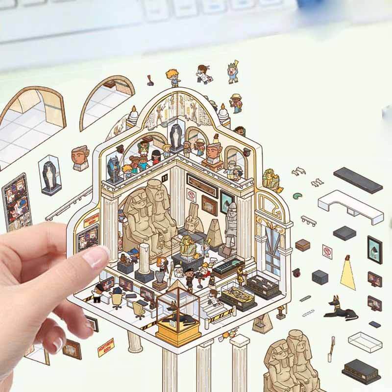Mystery Horror Stories DIY 3D Scene Stickers 4 Cute Miniature Scenes(S)