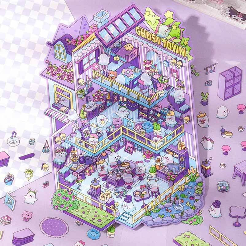 Mystic Realms DIY 3D Scene Stickers 4 Cute Miniature Scenes