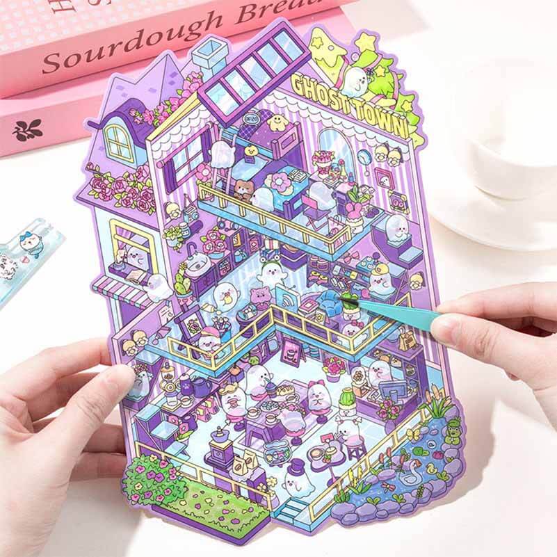 Mystic Realms DIY 3D Scene Stickers 4 Cute Miniature Scenes