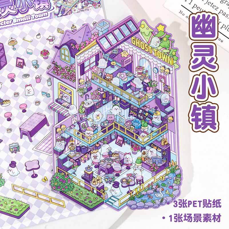 Mystic Realms DIY 3D Scene Stickers 4 Cute Miniature Scenes