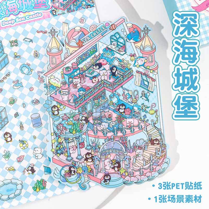 Mystic Realms DIY 3D Scene Stickers 4 Cute Miniature Scenes