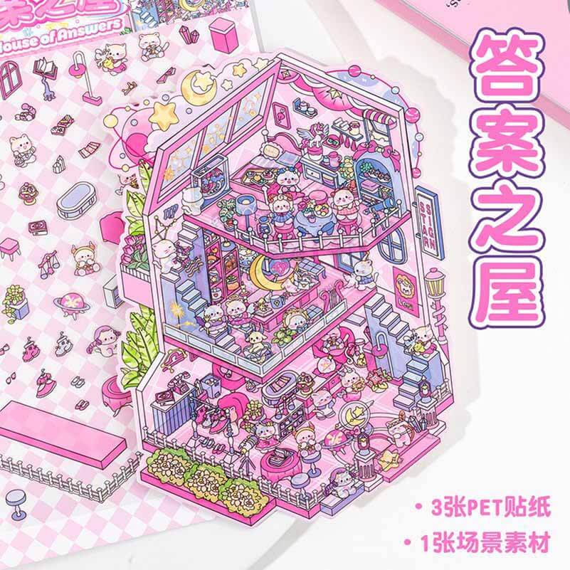 Mystic Realms DIY 3D Scene Stickers 4 Cute Miniature Scenes