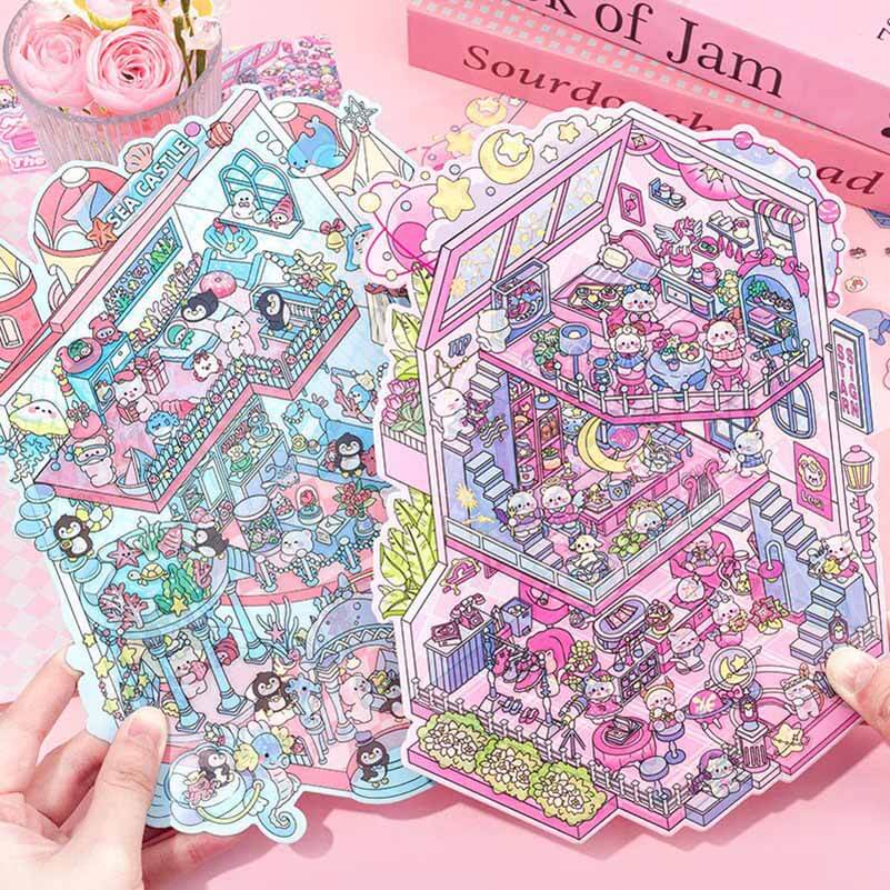 Mystic Realms DIY 3D Scene Stickers 4 Cute Miniature Scenes