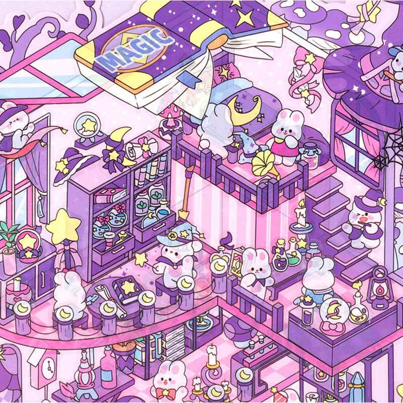 Mystic Realms DIY 3D Scene Stickers 4 Cute Miniature Scenes