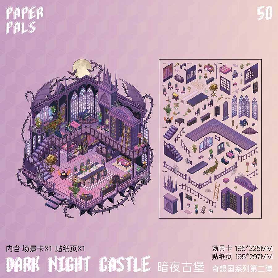 Mythic Abyss DIY 3D Scene Stickers 4 Cute Miniature Scenes(S&L)