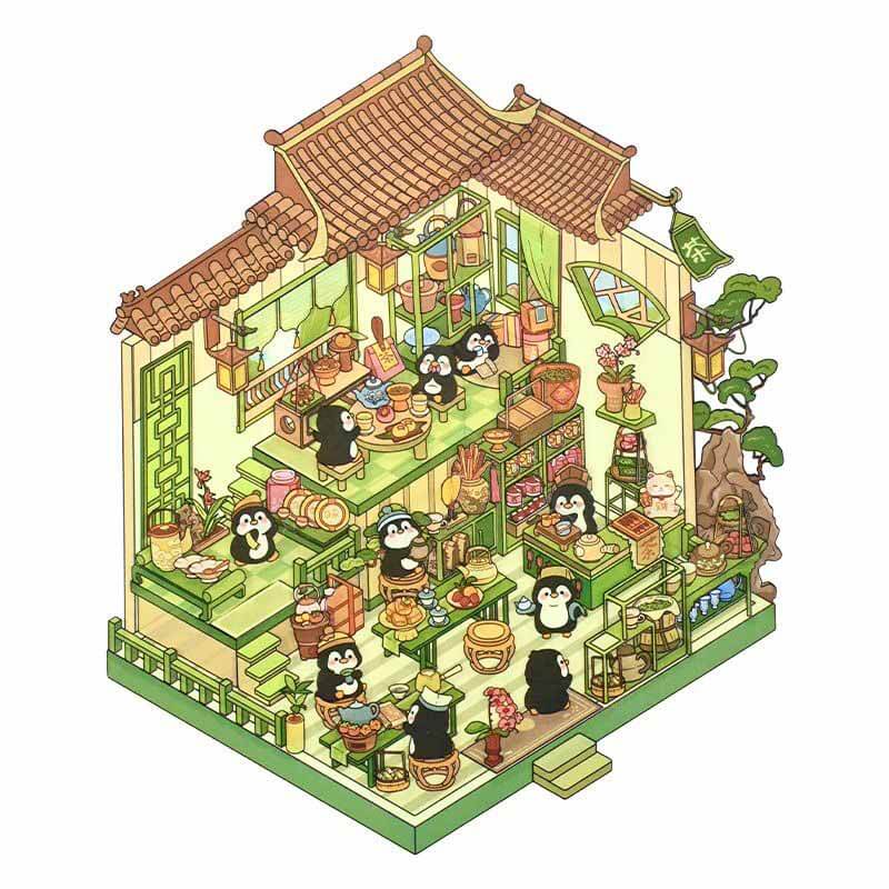 Neon Corner DIY 3D Scene Stickers 4 Cute Miniature Scenes(S)