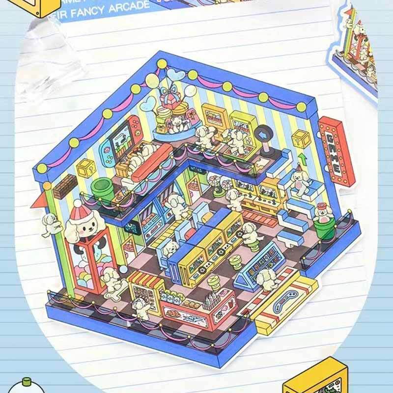 Neon Corner DIY 3D Scene Stickers 4 Cute Miniature Scenes(S)