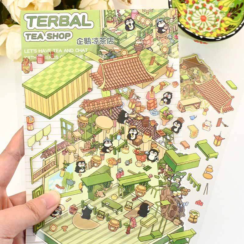 Neon Corner DIY 3D Scene Stickers 4 Cute Miniature Scenes(S)