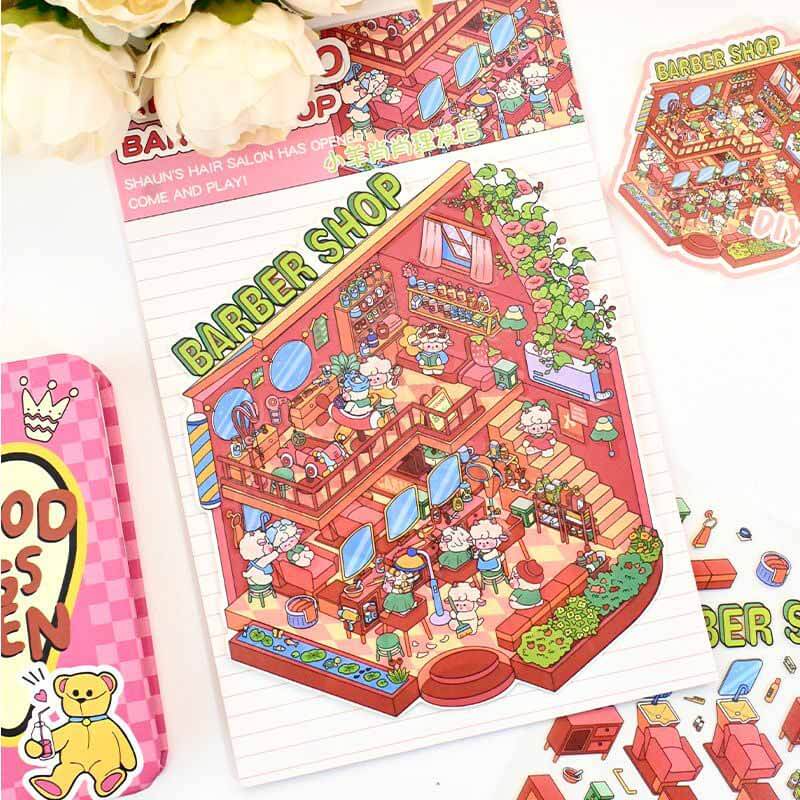 Neon Corner DIY 3D Scene Stickers 4 Cute Miniature Scenes(S)