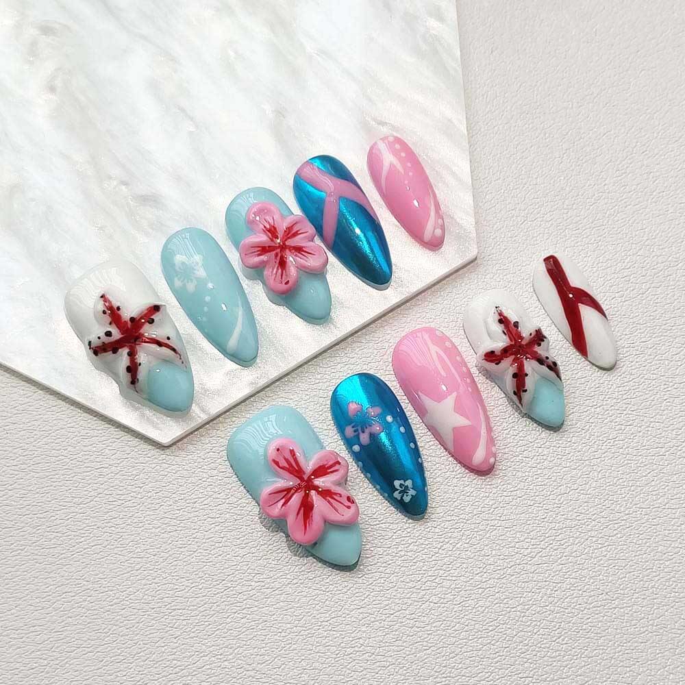 Art Garden Press On Nails Neptune's Bloom 70