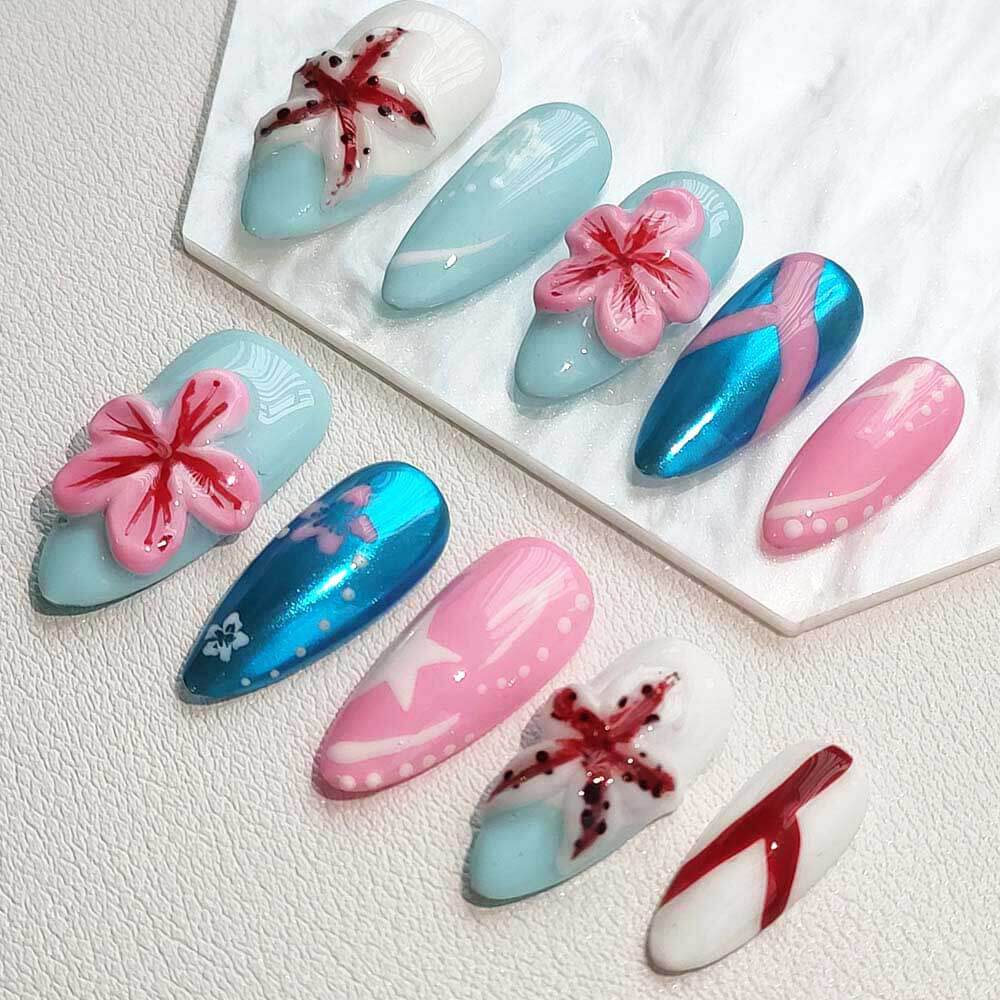 Art Garden Press On Nails Neptune's Bloom 70