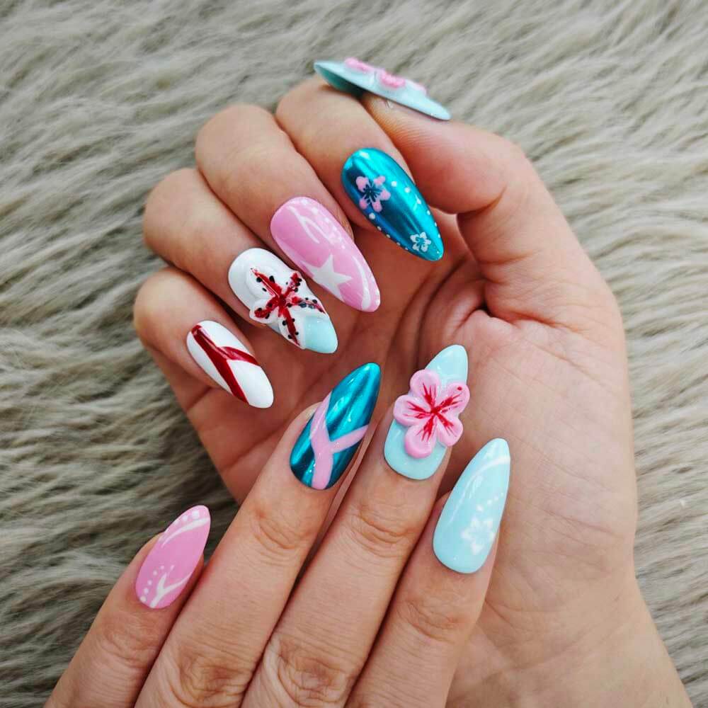 Art Garden Press On Nails Neptune's Bloom 70