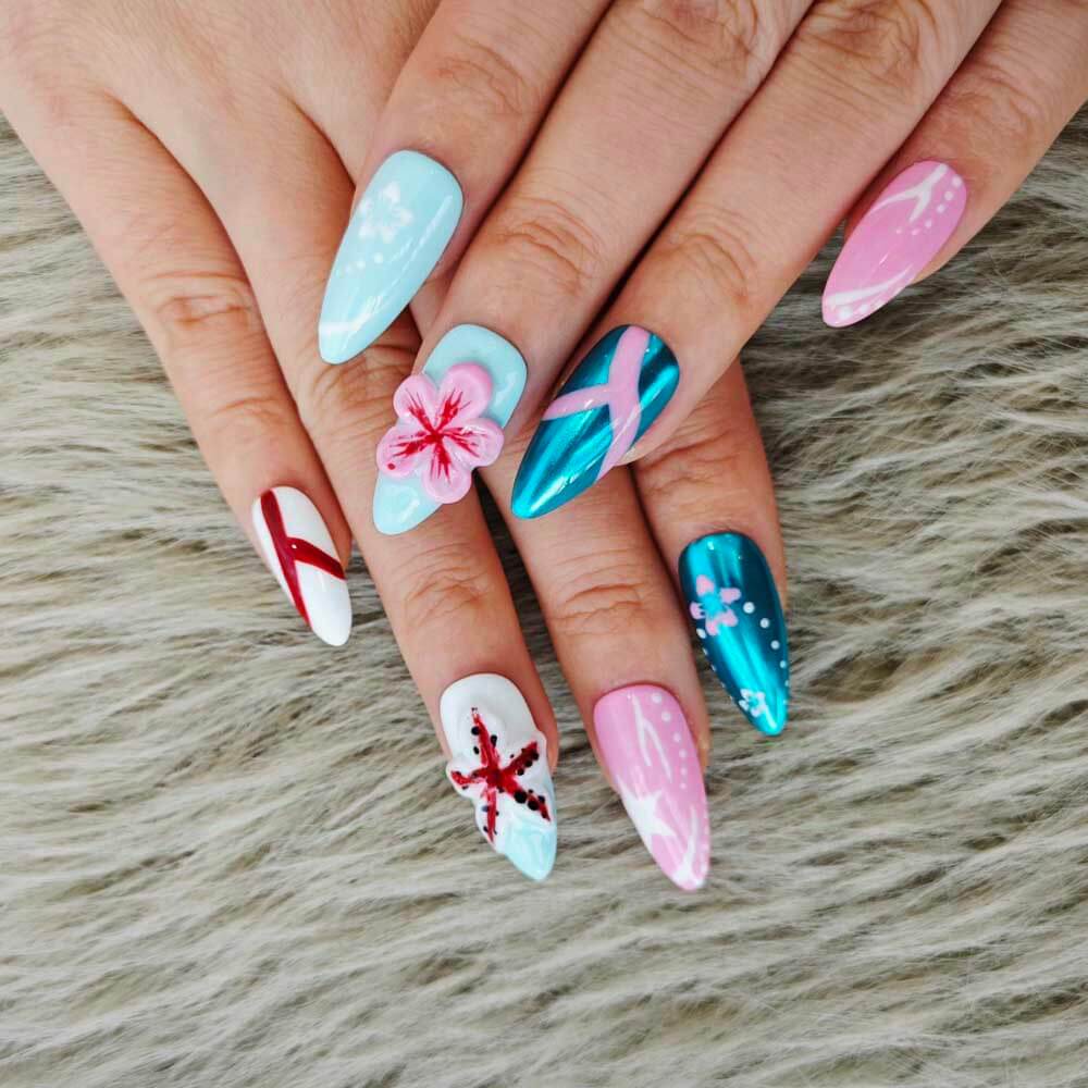 Art Garden Press On Nails Neptune's Bloom 70
