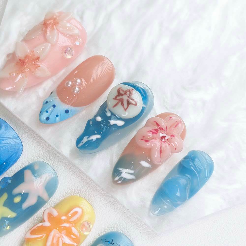 Beauty Art Garden Press On Nails Neptune’s Garden 189