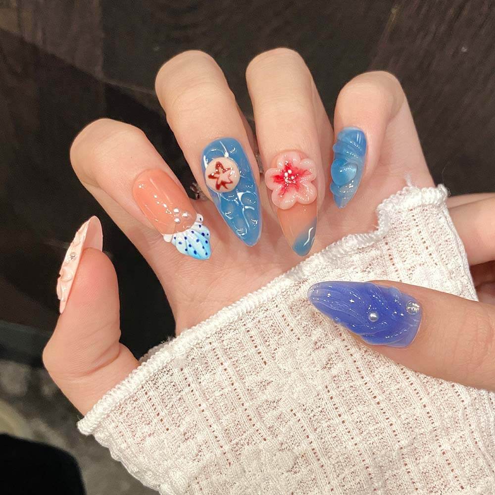Beauty Art Garden Press On Nails Neptune’s Garden 189