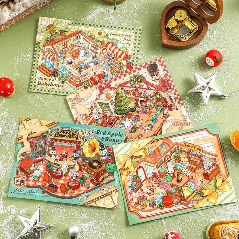 Evening Gala DIY 3D Scene Stickers 4 Cute Miniature Scenes(M)