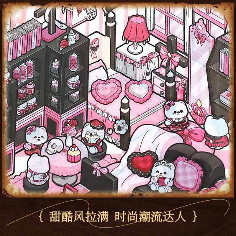 Nocturnal Nooks DIY 3D Sticker Collection 20 Cute Miniature Scenes(M)