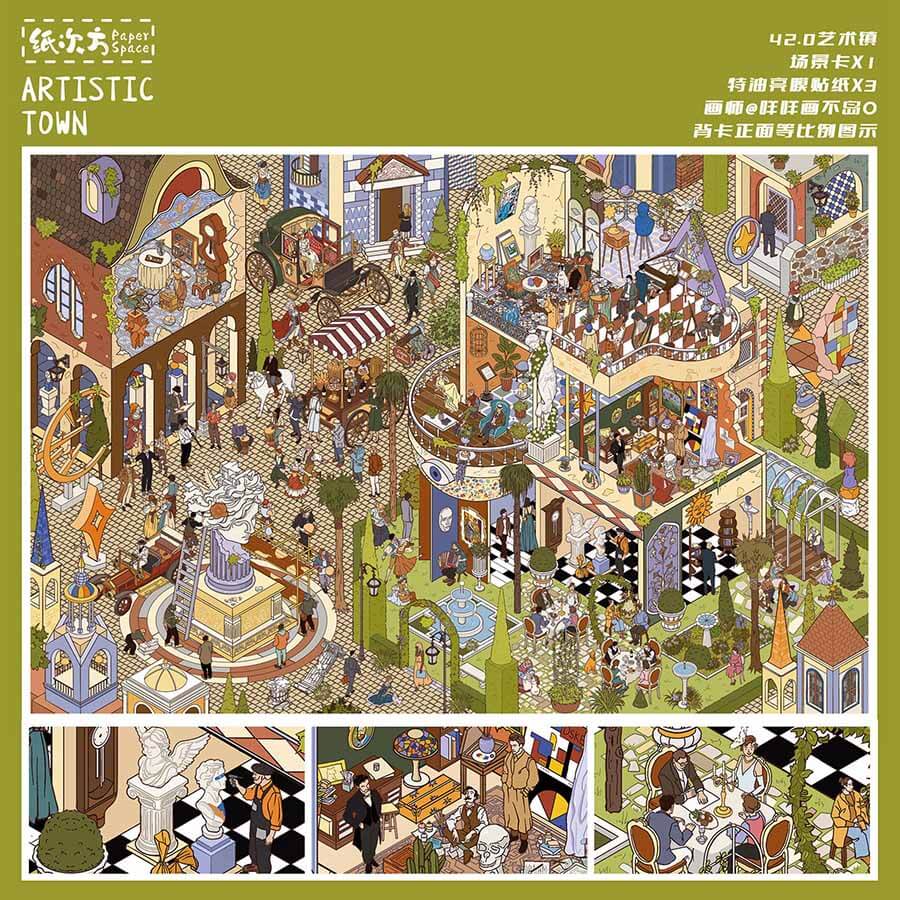 Northern Art DIY 3D Scene Stickers 2 Cute Scenes(XL)