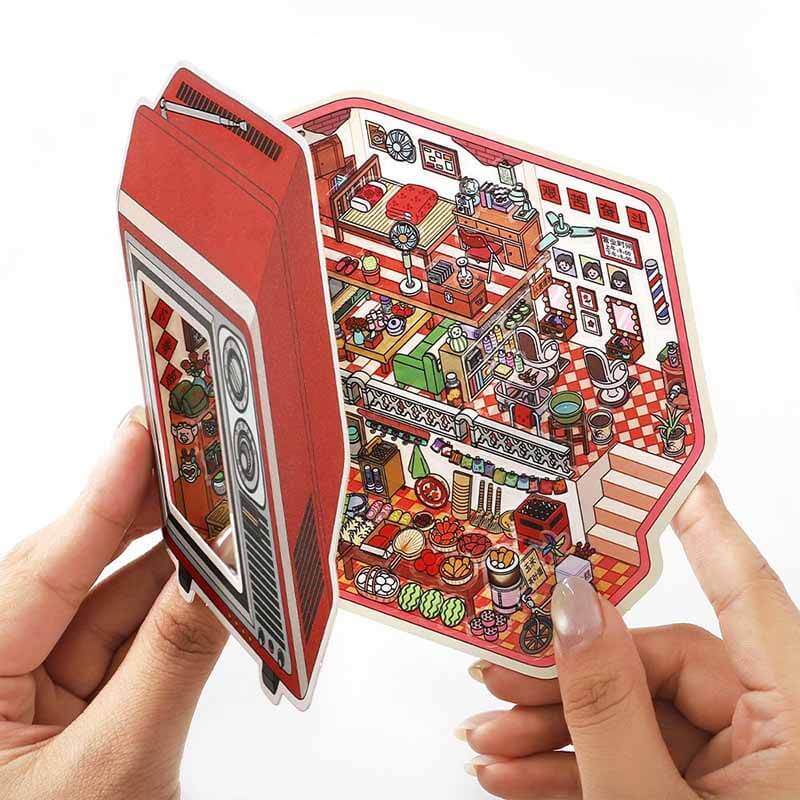 Nostalgic Chronicles DIY 3D Scene Stickers 4 Cute Miniature Scenes(S)