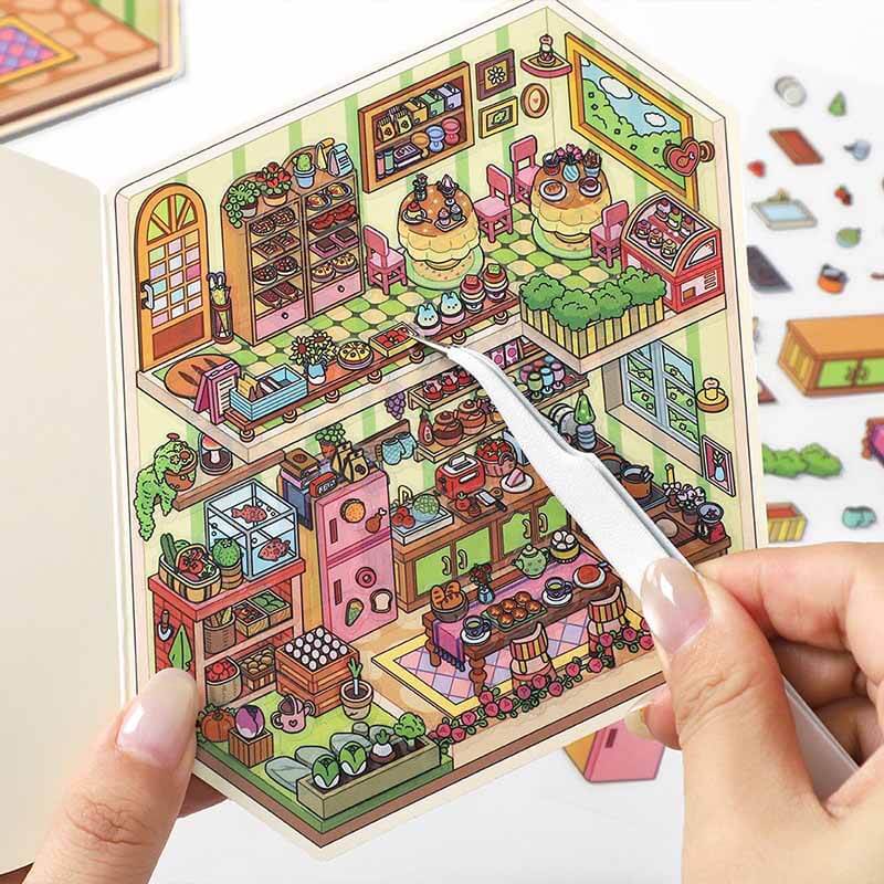 Nostalgic Chronicles DIY 3D Scene Stickers 4 Cute Miniature Scenes(S)