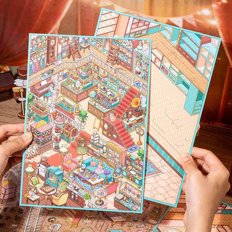 Odd Finds DIY 3D Scene Stickers With Guide Lines(XL)