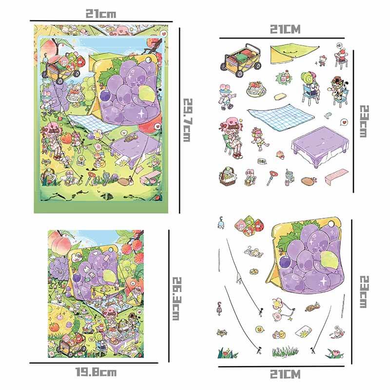Outdoor Moments DIY 3D Scene Stickers 2 Cute Scenes(L)