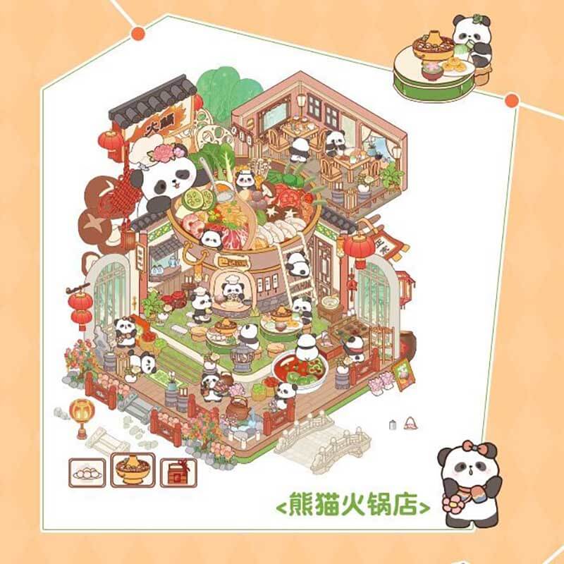 Delicious Restaurant DIY 3D Scene Stickers 4 Cute Miniature Scenes(L)