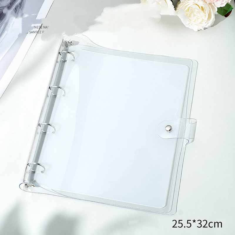 Classeur à anneaux ronds en PVC coloré avec fermeture à bouton-pression