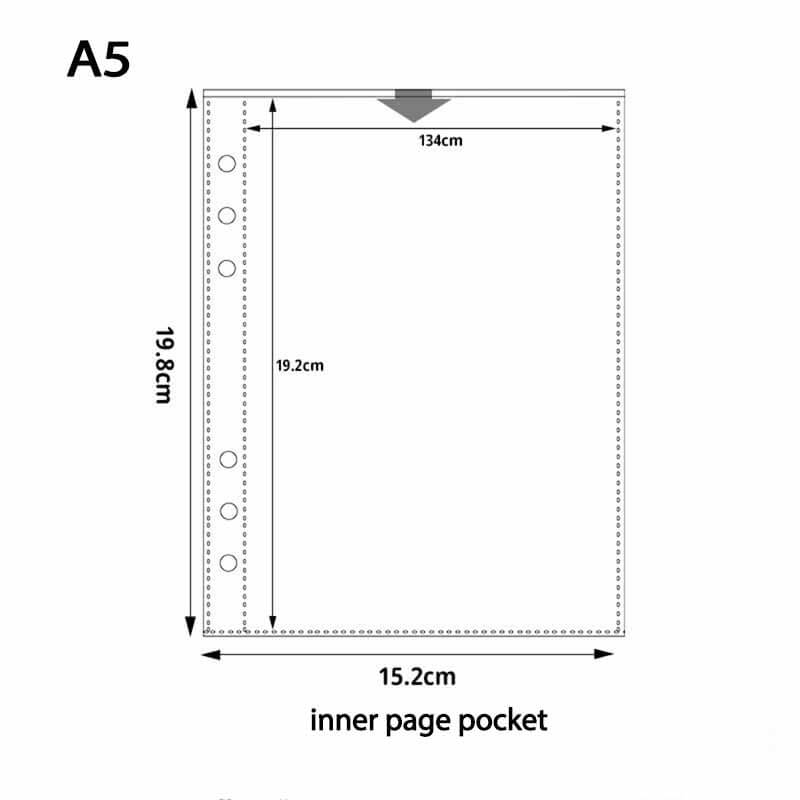 Classeur à anneaux ronds en PVC coloré avec fermeture à bouton-pression