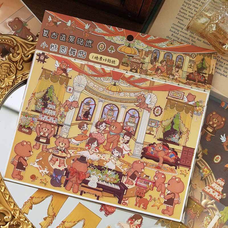 Flower of Dreams DIY 3D Scene Stickers 2 Cute Miniature Scenes(M)