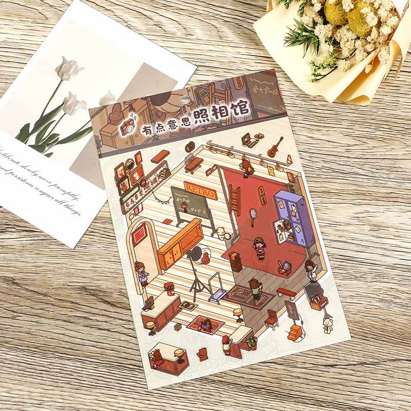 Paw Paradise DIY 3D Scene Stickers 4 Cute Miniature Scenes(S)